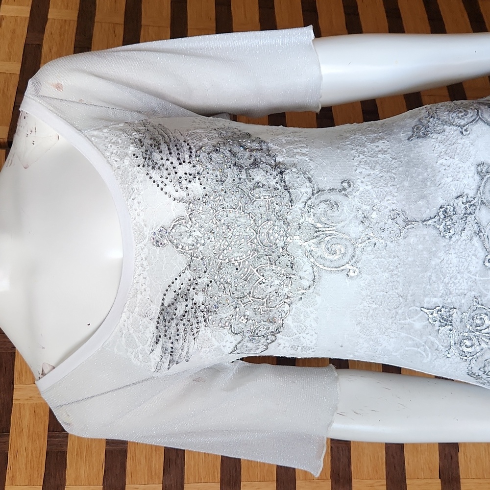 Angels & Diamonds bling sheer top - Picture 2 of 16
